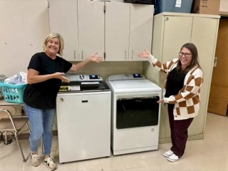 Huge shout-out to Garner Appliance &amp; Mattress for their generous donation of a washer and dryer to our Exceptional Children Department! When you're shopping for appliances or mattresses, remember to support those who support our school-check out: garnerstores.com