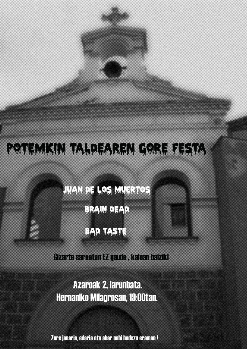 Hernaniko Potenkin zinemako lagunek saio berri bat antolatu dute, #GoreFesta