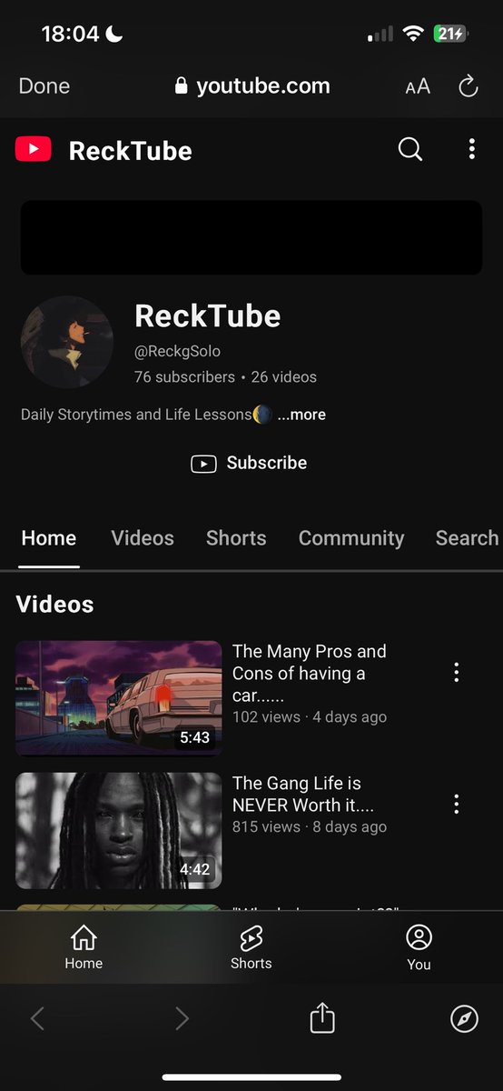 AlpoOffline's tweet photo. @TReck444 @mymixtapez Quit YouTube https://t.co/IObhba1PXr