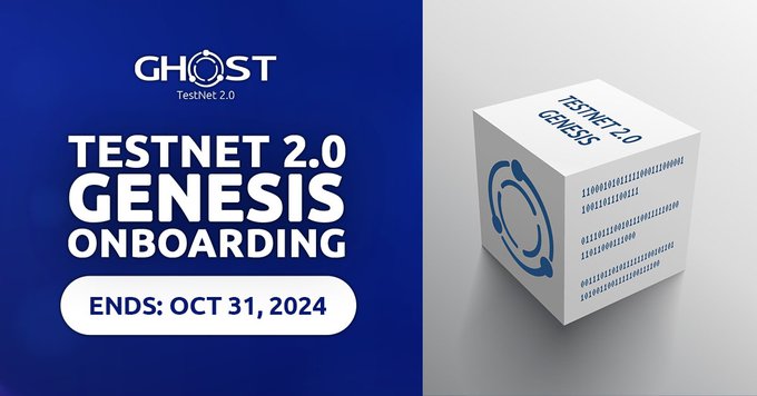 Time is running out!! Onboarding for GHOST TestNet 2.0 Genesis Block Ends:
⌛️ October 31 -11:59pm EST

The journey to democratize the global monetary system starts HERE👇
🔗 http://chain.ghostchain.io

$GHST #Chain #TestNet #Web3