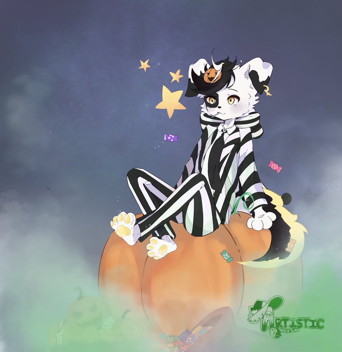 ArtisticOneesan's tweet photo. Happy Halloween everyone!!! Some spooky fanart for @Anubian_Nomad  
I hope everyone had a fantastic Halloween 🎃 https://t.co/Ei2yQsZdao