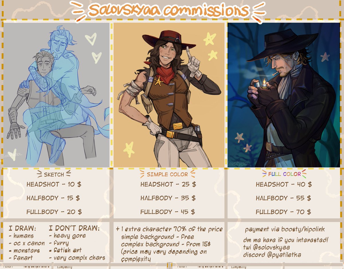 solovskyaa's tweet photo. Hello everyone!! I'm оpening cоmmissiоns for 5 slоts! 
Deadline from 1-2 months (if you need to draw something in a certain deadline, tell me about it!)
If you have any questions feel free to DM me
Retweets are appreciated🐈🌹 https://t.co/KopLmAwjPv