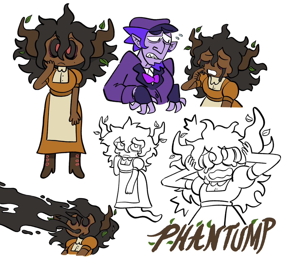ronbcomics's tweet photo. Instead of doing a costume heres a Phantump girl https://t.co/bF924EBnC8