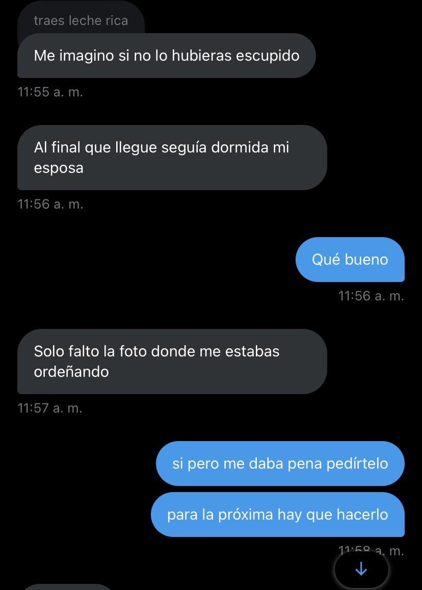Anoche me vi con un nuevo amigo casado y lo disfrutamos mucho, solo falto la evidencia.
