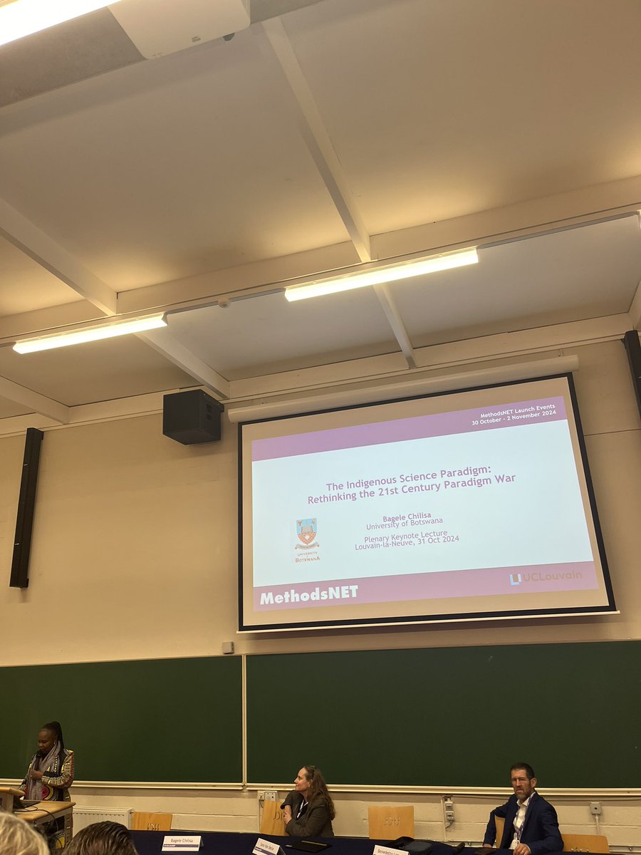 dadasara3's tweet image. As @MethodsNET keynote, Prof. @BageleChilisa invites us to the indigenous science paradigm 🌍 

Current research practices exclude from knowledge production populations that were previously colonized or “other”

#methodsnet #research