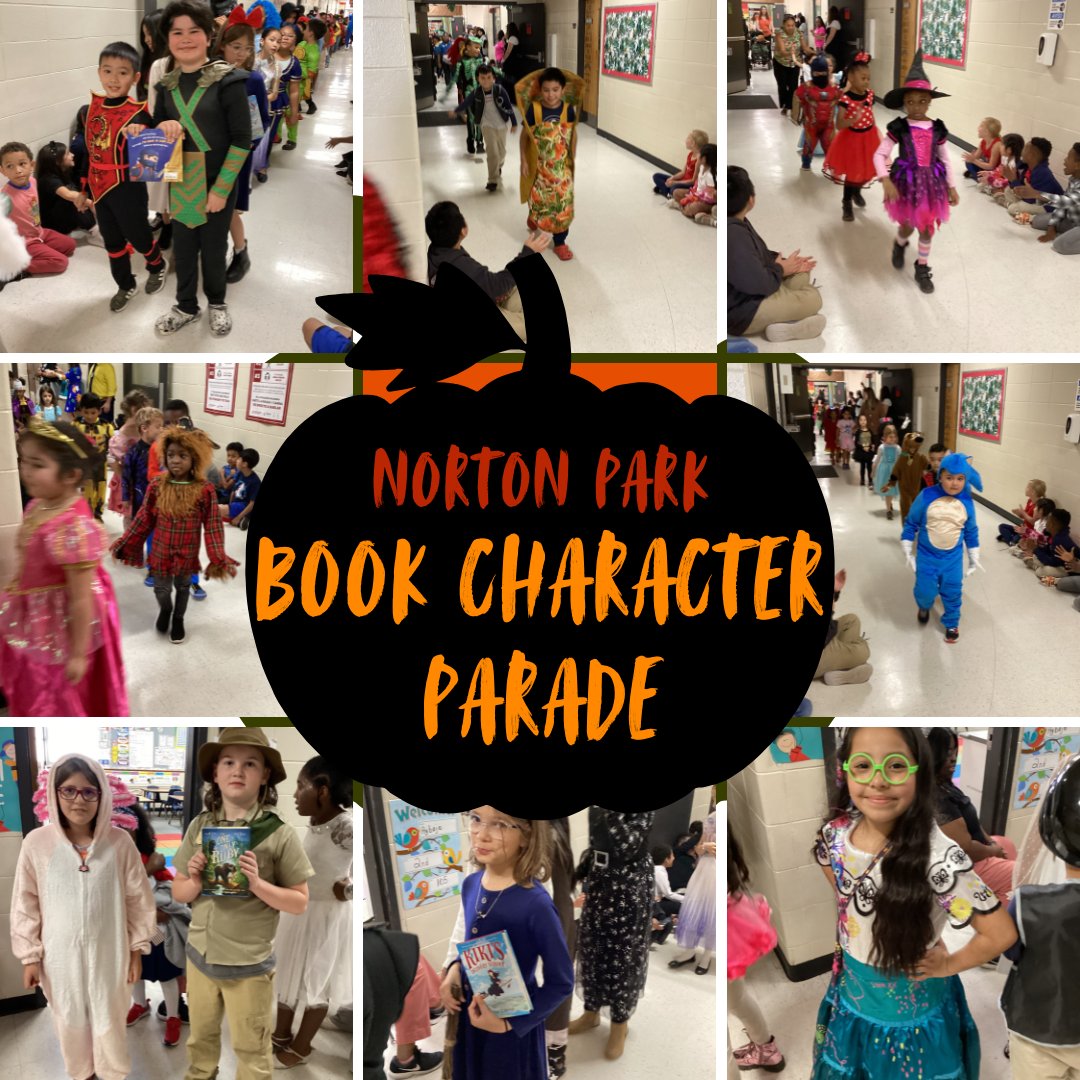NPKEagles's tweet photo. The Norton Park Elementary Book Character Parade was a blast!  Our students showed off their favorite book characters with creative costumes and big smiles. Thank you to everyone who joined the fun and helped bring our love of reading to life! #NortonParkES #BookCharacterParade https://t.co/DvfAwH174g