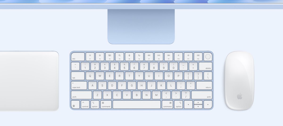 UpdatesTechs's tweet image. Apple doesn’t let me buy a blue Magic Mouse AND a blue Magic Trackpad, I need to choose one 🥲🥺