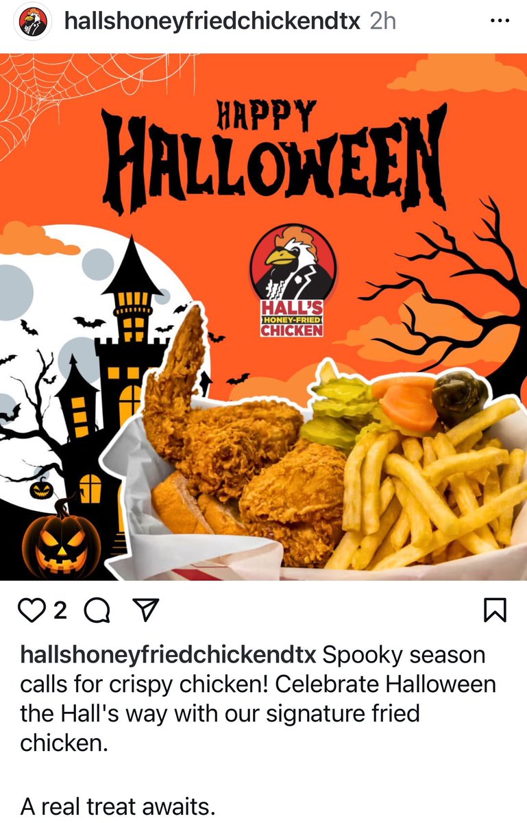 Chicken_man17's tweet photo. Happy Halloween DFW from Texas oldest Chicken Family. Safe trick or treating to all &amp; stop by HHFC for dinner after you’re all done. https://t.co/F03r1Ez31O