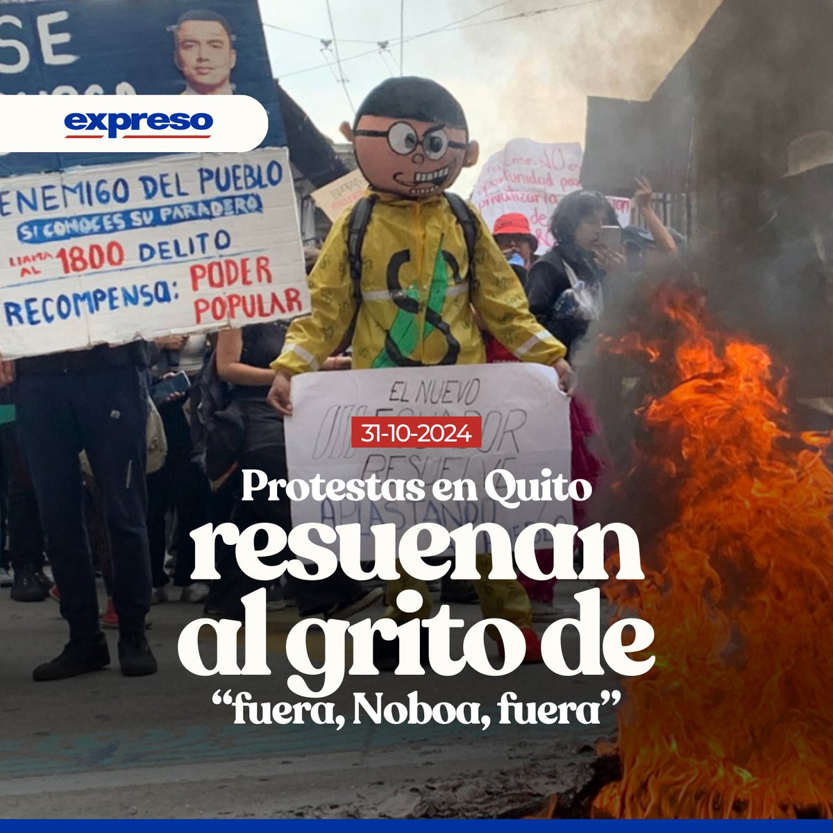 Al grito de "fuera, Noboa, fuera", varios ciudadanos han salido a las calles de la capital la mañana de este jueves, expresando su rechazo al Gobierno Nacional por la gestión de la crisis eléctrica, que ha provocado apagones de hasta 14 horas diarias.👉 bit.ly/4e8vvkG