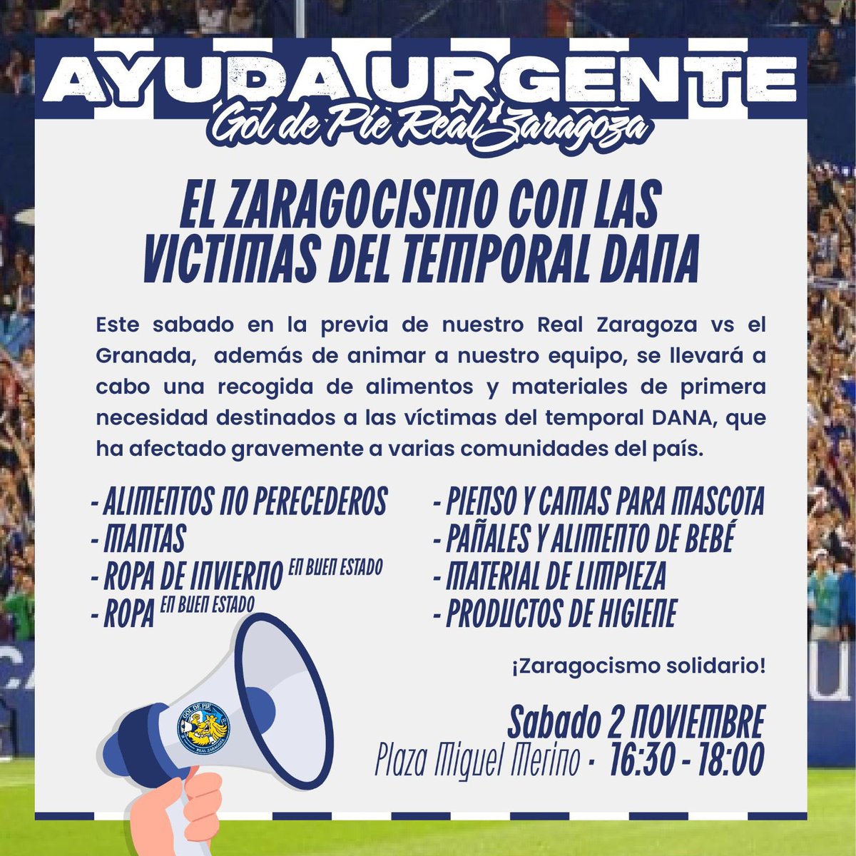 Gate23LFN's tweet image. #Dana #Zaragoza @RealZaragoza @heraldoes @hoy_aragon @periodicoaragon @aragonradio 
@SoydeZaragoza