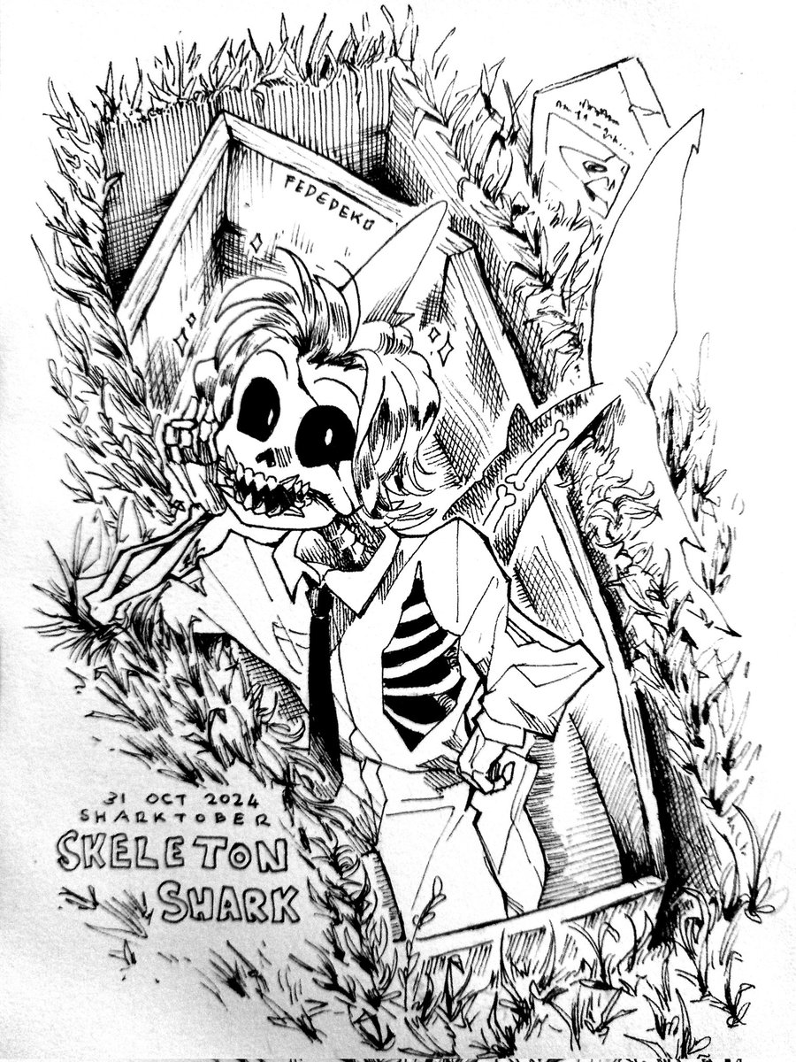 Day 31 - SKELETON SHARK

HAPPY HALLOWEEN!!! 🎃
Last piece for the sharktober, thank you for following during this hole month!!! 
I had so much fun with all these sharki

#sharktober #sharktober2024