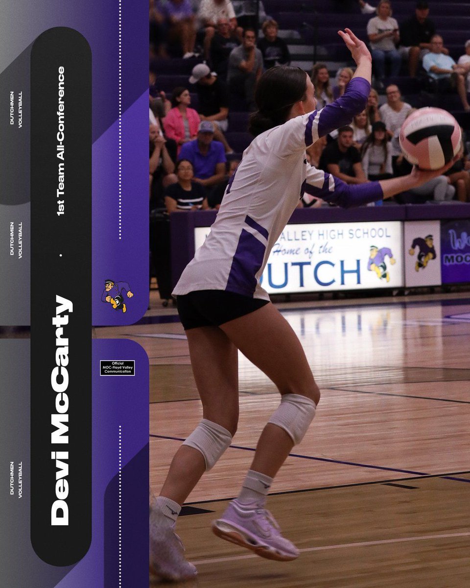 Congrats Devi McCarty on 1st Team All Conference! #GoDutch #mocfvathletics