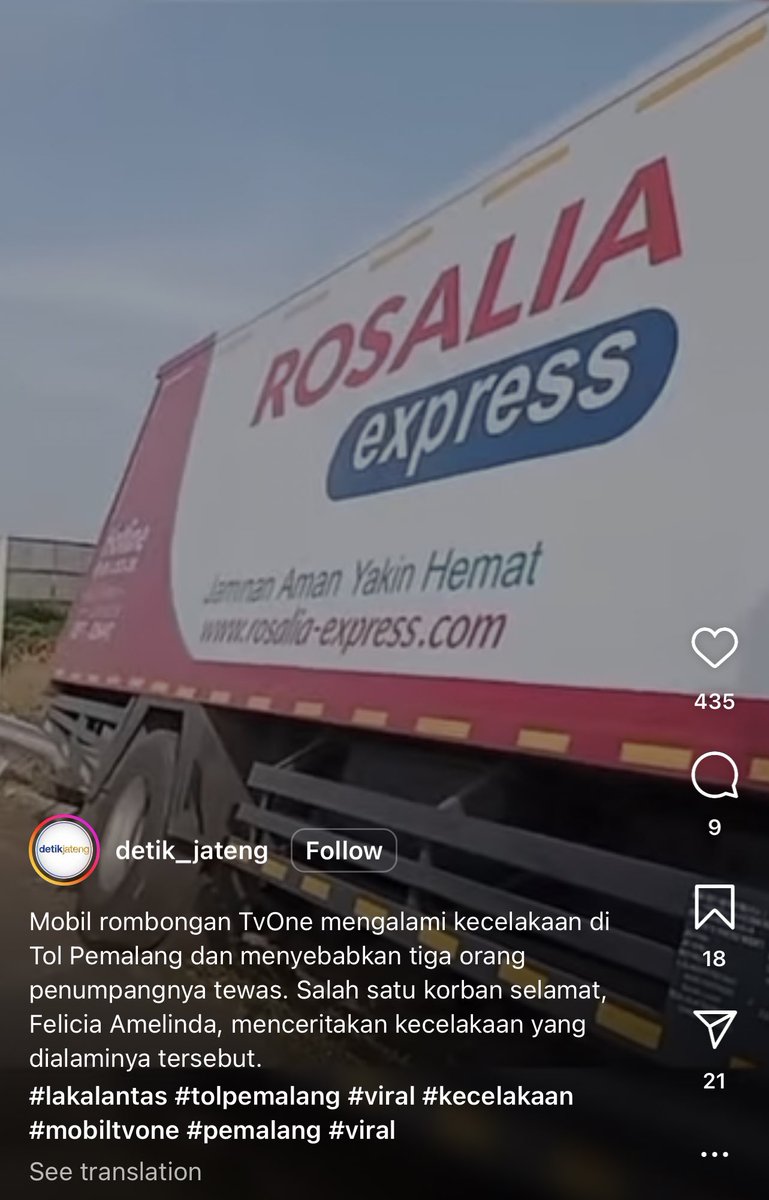 Rosalia oh <a href="/Rosalia_Ind/">Rosalia Indah Official</a> …
Problematik memang bus satu ini mass <a href="/Widino/">Dino</a>

Turut berduka cita untuk korban dalam insiden ini… semoga Alloh SWT memberikan tempat terbaik dan keluarga yang ditinggalkan diberikan ketabahan.

Tanggung jawab lo <a href="/Rosalia_Ind/">Rosalia Indah Official</a>