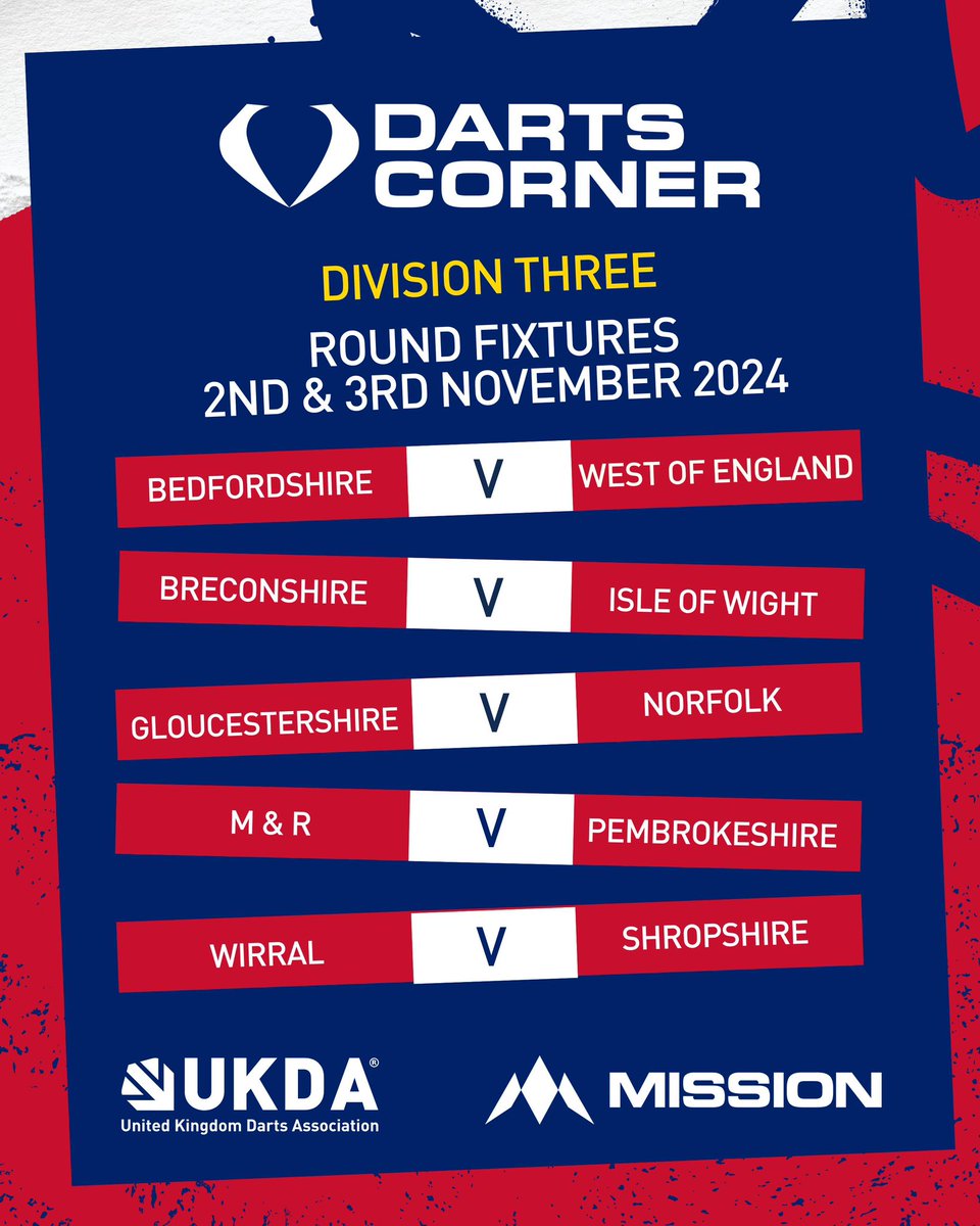 UKDADarts's tweet photo. Here's a reminder of the #UKDANL fixtures taking place this coming weekend 👊 🎯 

#countydarts #darts 

2/2 https://t.co/l4ToGrXD05