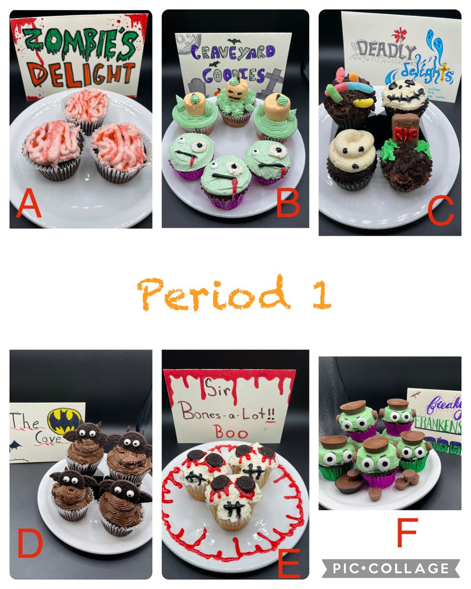 MmeDorval's tweet photo. The Hospitality and Tourism students have worked hard this week to create beautiful Halloween themed cupcakes for our annual Cupcake Wars! The students outdid themselves this year — I’m so impressed! @SacredHeartOCSB #ocsb #SacredHeartHospitality https://t.co/6Wd0bK4hZH