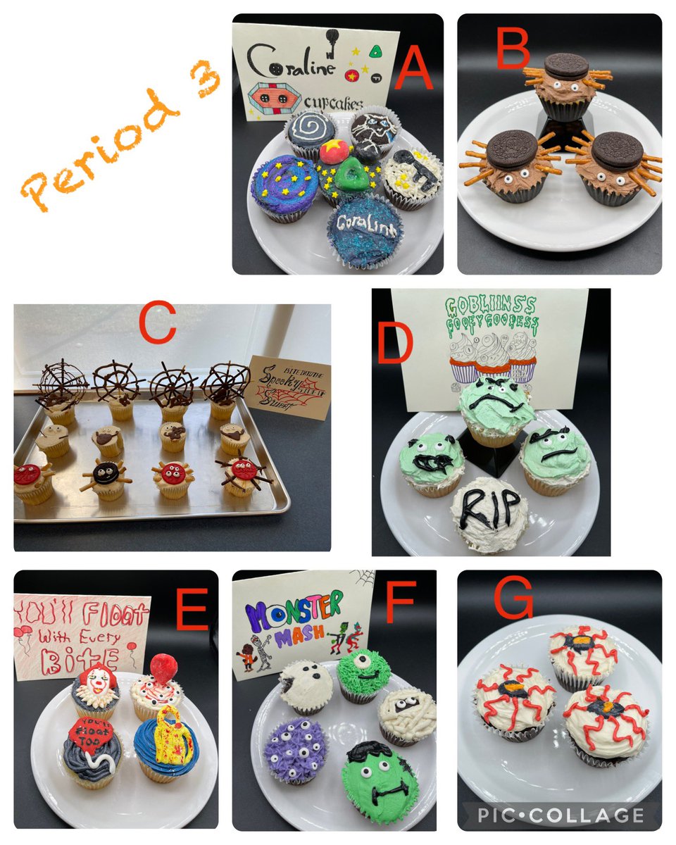 The Hospitality and Tourism students have worked hard this week to create beautiful Halloween themed cupcakes for our annual Cupcake Wars! The students outdid themselves this year — I’m so impressed! <a href="/SacredHeartOCSB/">Sacred Heart Catholic High School</a> #ocsb #SacredHeartHospitality