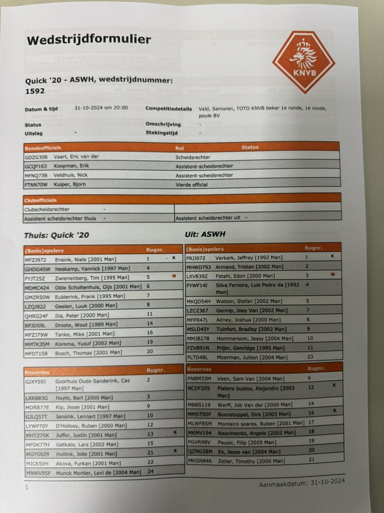 kvvquick20's tweet photo. Opstelling Quick’20
Quick’20 - ASWH
@kvvquick20 @vv_ASWH #topamateurvoetbal @knvbbeker #quiasw(0-0) https://t.co/dnfAIjjDXi