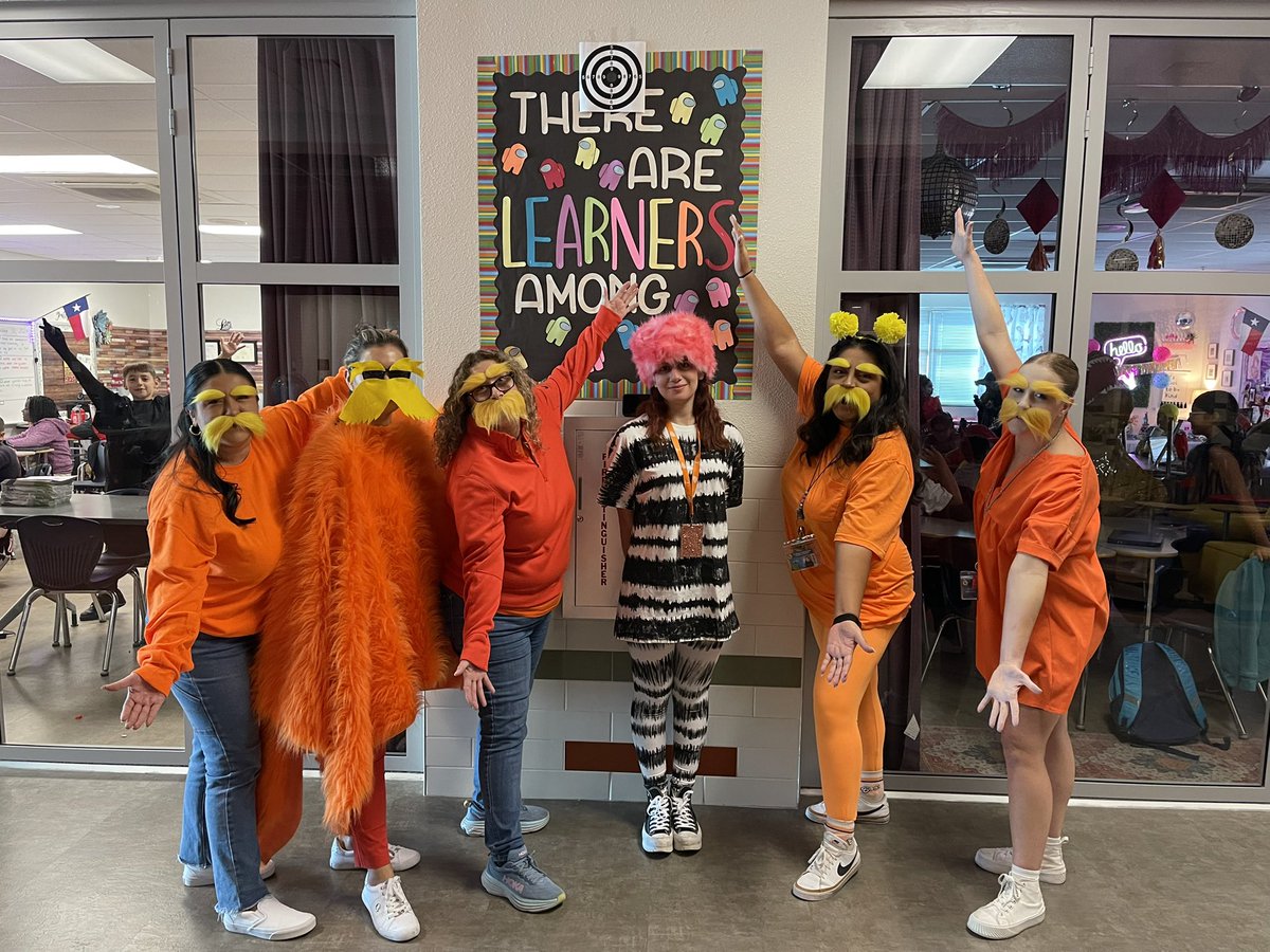 Jaymee Rivas (@jrivas_phe) on Twitter photo The Lorax multiplied but unfortunately the Truffula Trees did not ☺️🎃
Happy Halloween from FIFTH FAM ☺️
<a href="/AVillanueva_PHE/">Alyssa Villanueva</a> <a href="/kahernandezPHE/">Kaitlin Cook</a> <a href="/MRivera_PHE/">M. Esther Rivera</a> <a href="/FBurciaga_PHES/">Mrs. Burciaga</a> The Lorax multiplied but unfortunately the Truffula Trees did not ☺️🎃
Happy Halloween from FIFTH FAM ☺️
<a href="/AVillanueva_PHE/">Alyssa Villanueva</a> <a href="/kahernandezPHE/">Kaitlin Cook</a> <a href="/MRivera_PHE/">M. Esther Rivera</a> <a href="/FBurciaga_PHES/">Mrs. Burciaga</a>