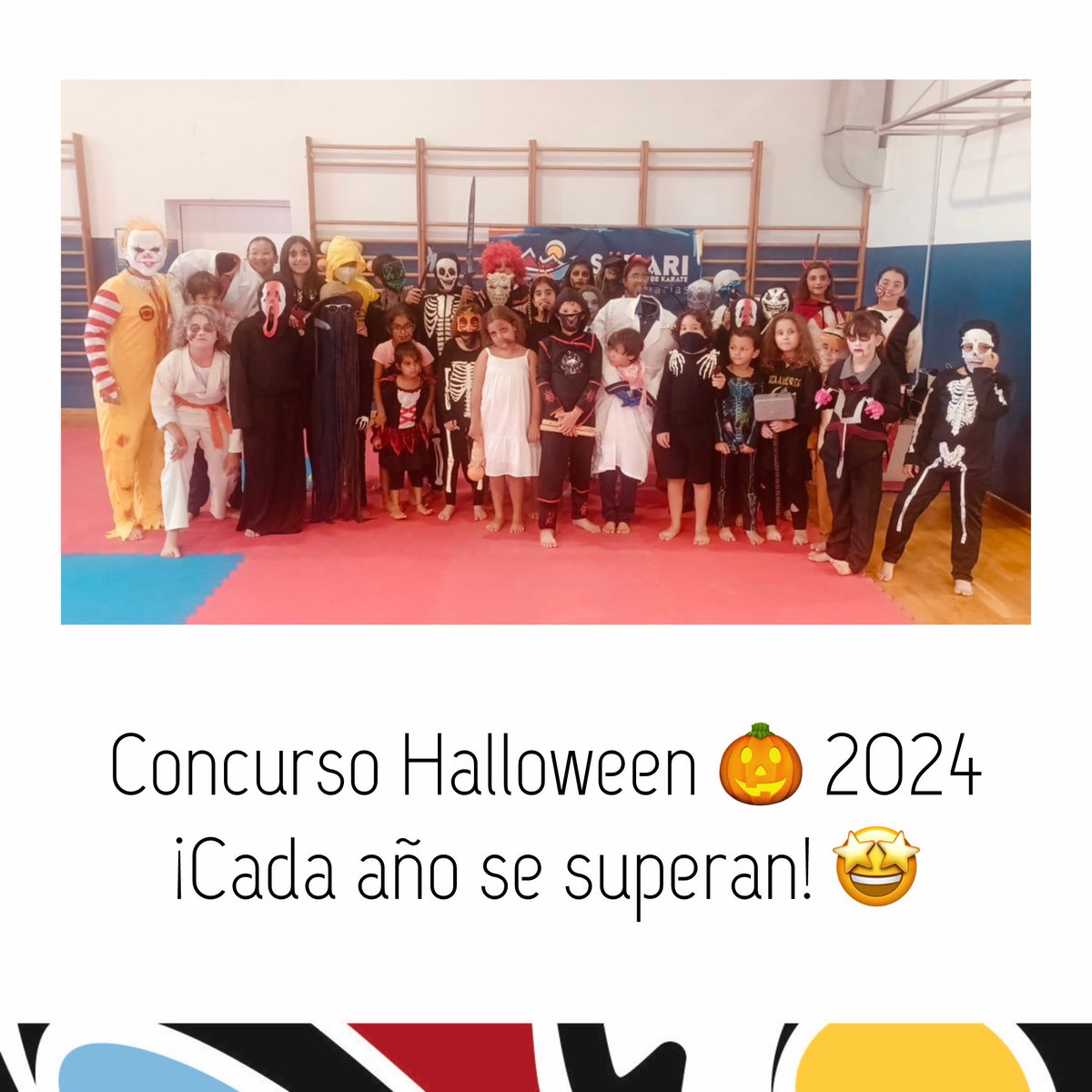 Suharikarate's tweet photo. 🥳 Ganadores del concurso de Halloween 🎃 2024.

👉 G1
1⁰ Héctor F.
2⁰ Delia U.
3⁰ Gabriel S.

👉G2
1⁰ Alejandro y David M.
2⁰ Martina R.
3⁰ Alba R. y Jimena J.

👉G3
1⁰ Kabir M.
2⁰ Kiva T.
3⁰ Irina C. y Asier V.

#karate #suharikarate https://t.co/cdjw5HbxB3