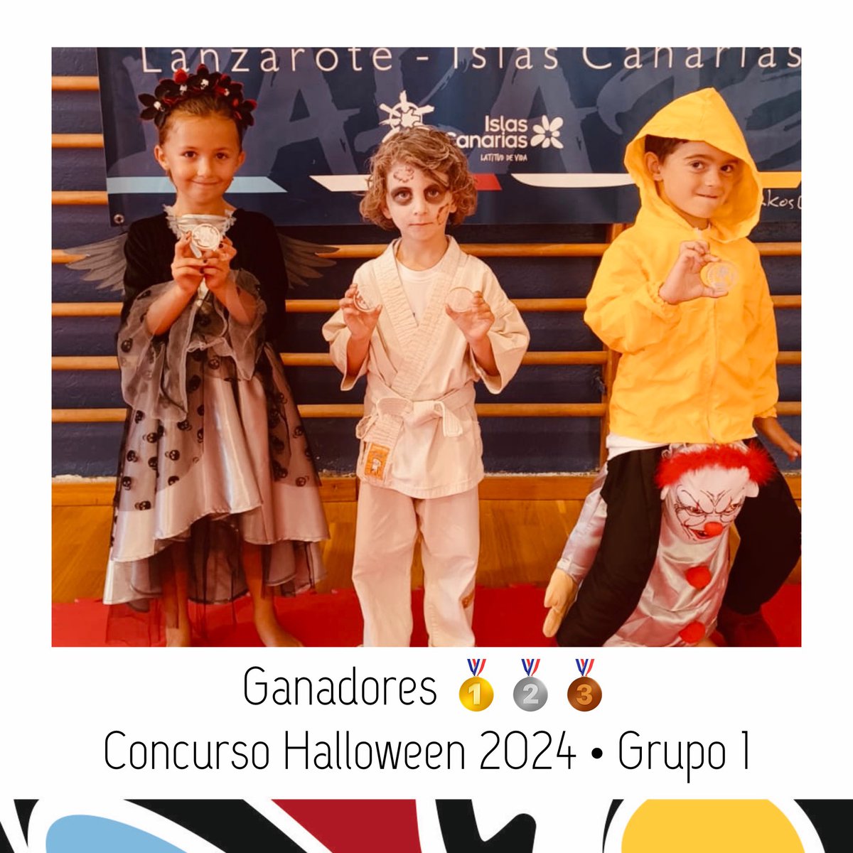 Suharikarate's tweet photo. 🥳 Ganadores del concurso de Halloween 🎃 2024.

👉 G1
1⁰ Héctor F.
2⁰ Delia U.
3⁰ Gabriel S.

👉G2
1⁰ Alejandro y David M.
2⁰ Martina R.
3⁰ Alba R. y Jimena J.

👉G3
1⁰ Kabir M.
2⁰ Kiva T.
3⁰ Irina C. y Asier V.

#karate #suharikarate https://t.co/cdjw5HbxB3