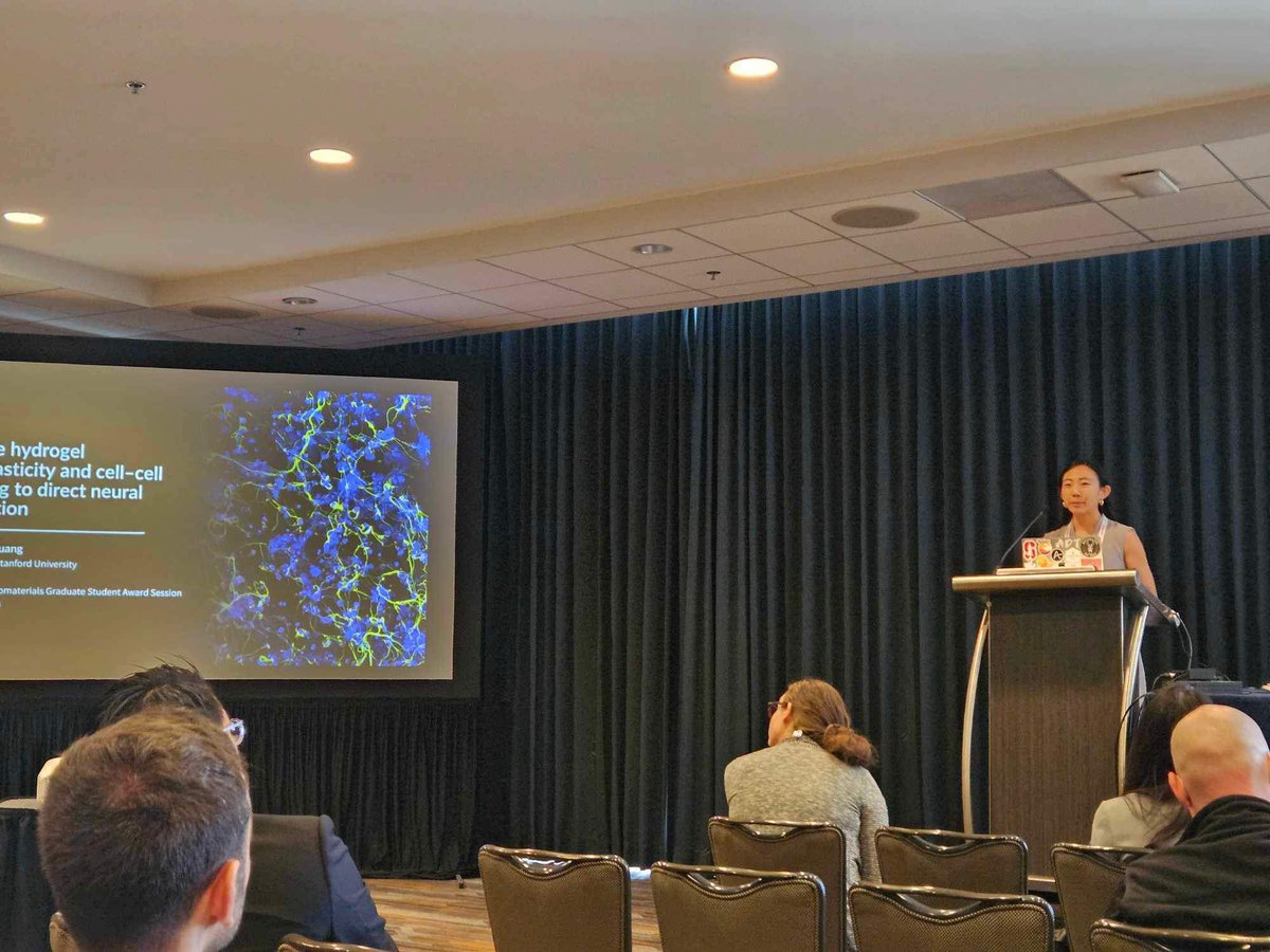 Heilshorn Lab (@heilshornlab) on Twitter photo š Congratulations to PhD student Michelle Huang (<a href="/michshuang/">Michelle Huang</a>) for receiving ⨠1st place ⨠in the Area 8B Biomaterials Graduate Student Award Session <a href="/ChEnected/">American Institute of Chemical Engineers (AIChE)</a>, sharing her work on protein-engineered hydrogels to control neural progenitor cell stemness! <a href="/StanfordEng/">Stanford Engineering</a> š Congratulations to PhD student Michelle Huang (<a href="/michshuang/">Michelle Huang</a>) for receiving ⨠1st place ⨠in the Area 8B Biomaterials Graduate Student Award Session <a href="/ChEnected/">American Institute of Chemical Engineers (AIChE)</a>, sharing her work on protein-engineered hydrogels to control neural progenitor cell stemness! <a href="/StanfordEng/">Stanford Engineering</a>