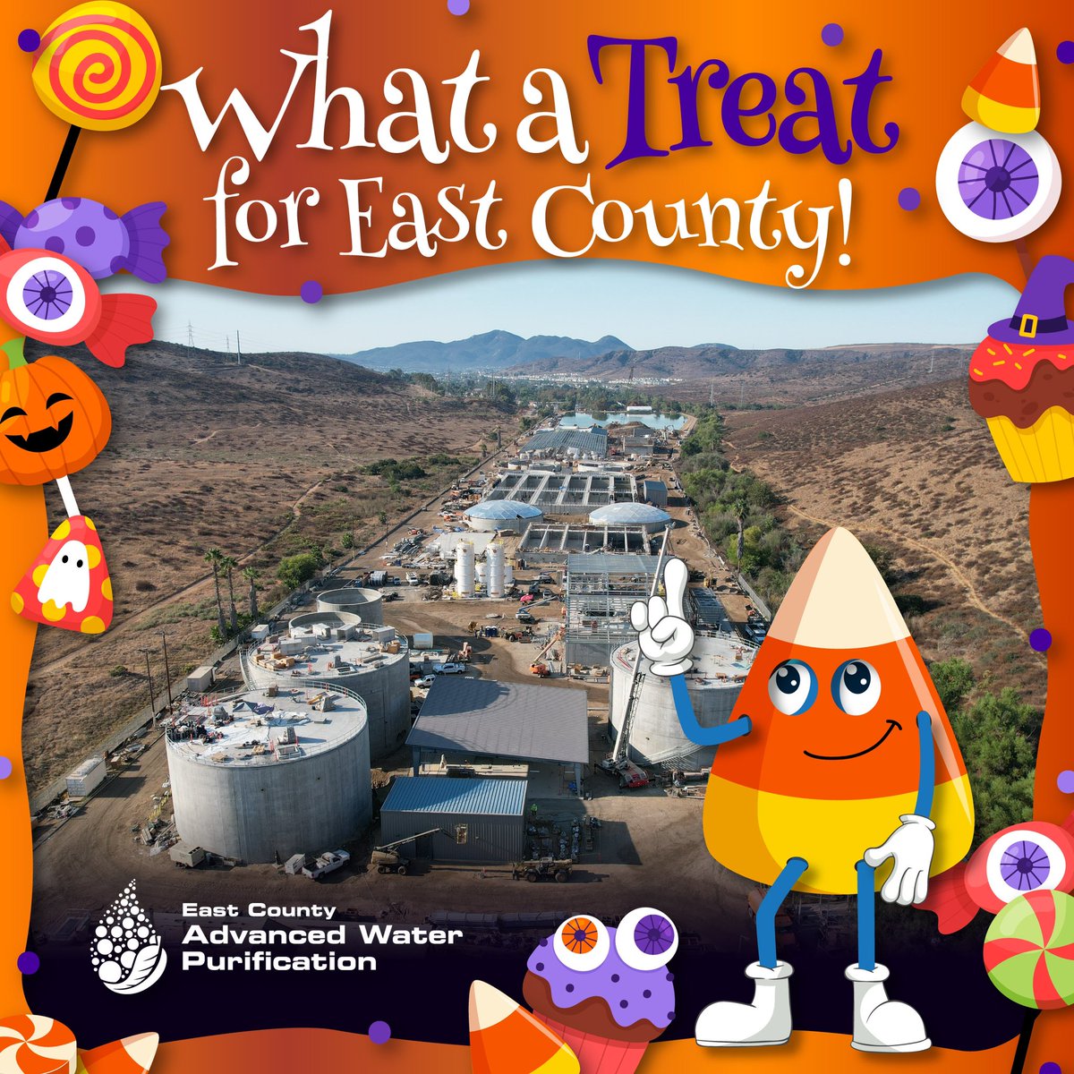 Happy Halloween from all of us at East County AWP! 🎃👻 The Program will create a reliable and sustainable drinking water source which will reduce dependence on imported water.💧
