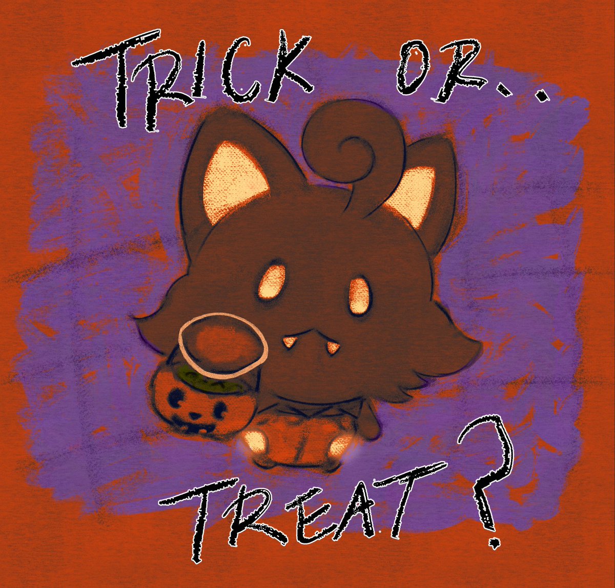 fanart of pumpkaboo villager <a href="/spicyBeefu/">Beefu!</a> <a href="/omuart_/">🌷🌸</a> 
happy halloween!🎃