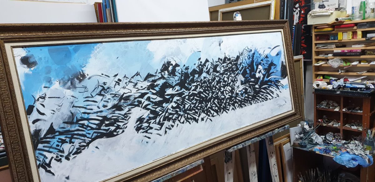 drdaliarslan's tweet photo. Kendimi bildiğimden beri bize yol gösterici, öğretmenim, ressam Nuri SEZEN, benim can damarımı yakalamış. Atlara olan düşkünlüğümü çocukluktan biliyor. Bu özel eser için teşekkürler hocam. https://t.co/giNCHAInF7