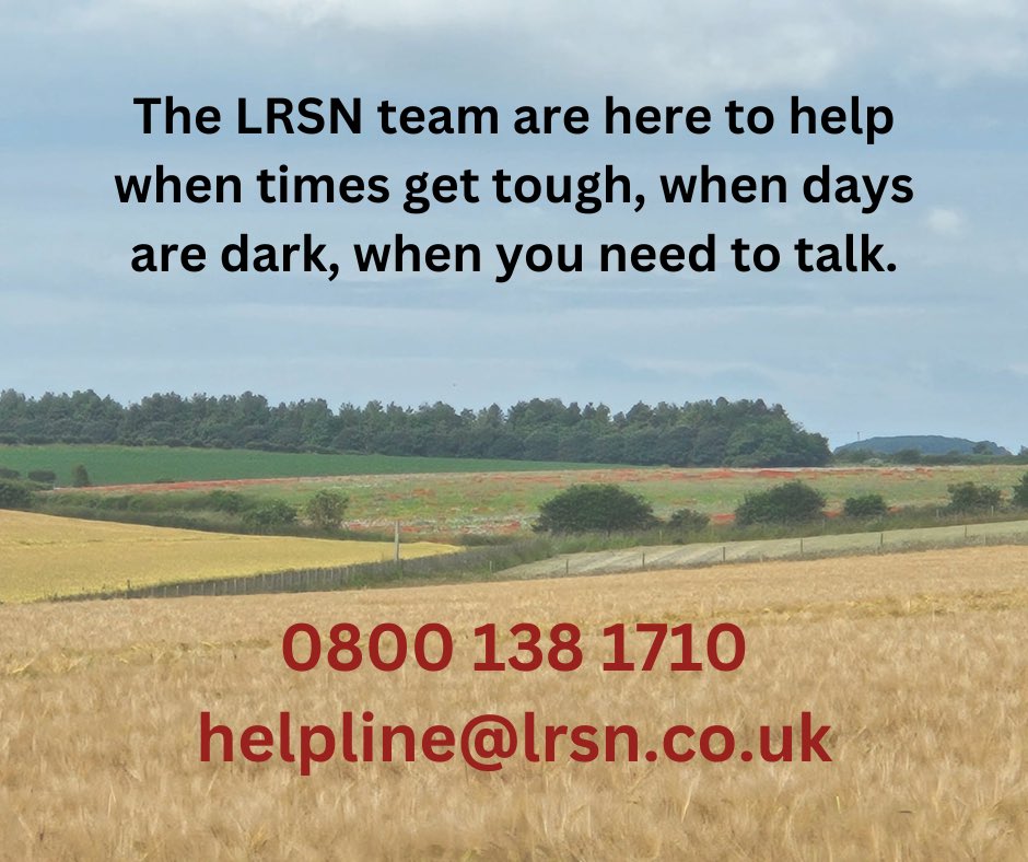 We know things are are difficult for the farming industry right now and we are here when you need us. 

Our trained volunteers are at the end of the phone every day 8am-8pm

0800 138 1710