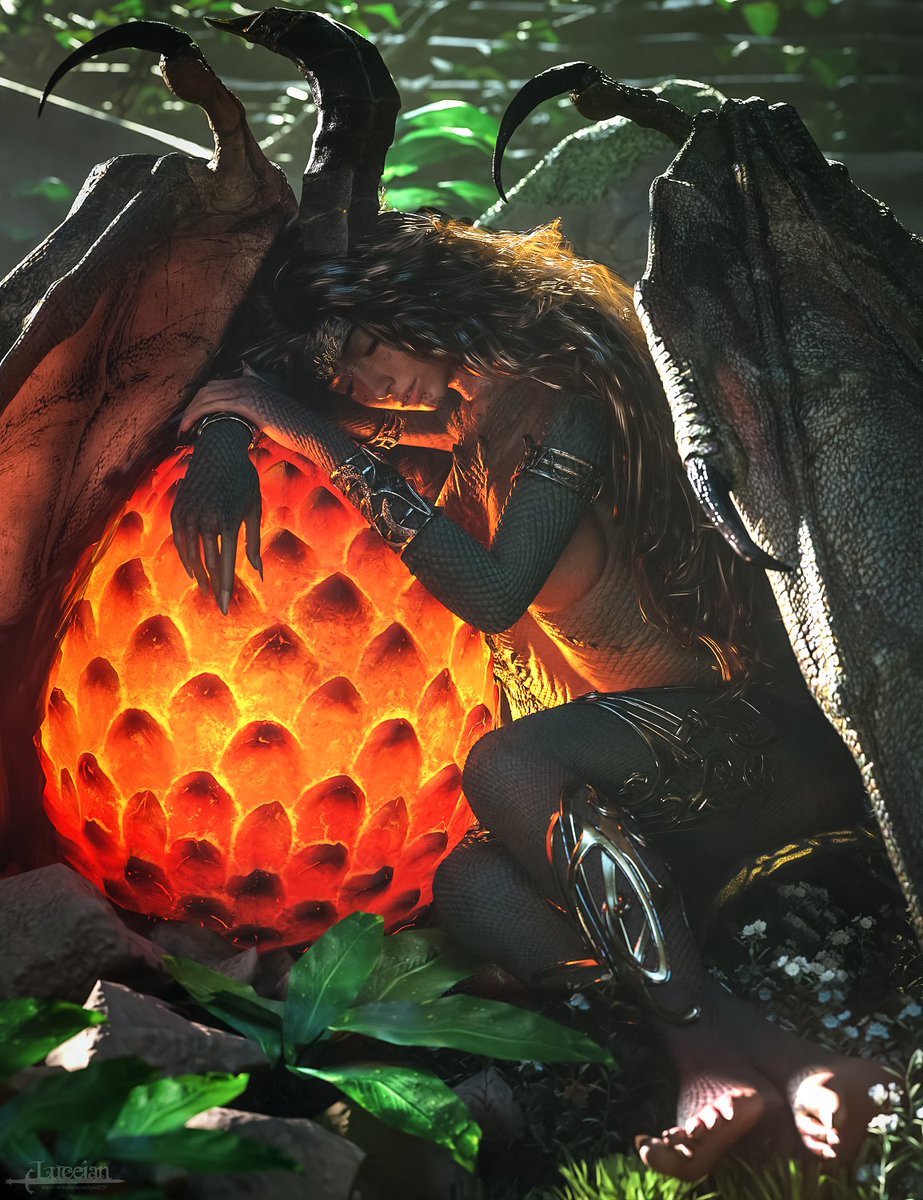 midgard229's tweet photo. The Dragon Empress &amp; Her Egg

#DAZ3D #CGart #Dart #3Dartist #MadeWithDaz #3dx #3DCG #DazStudio #portrait #lighting #dragongirl #Fantasyart #MonsterGirls #dragon https://t.co/waqTCJbtIu