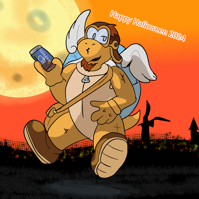 Luketwolf1's tweet photo. Well it is Hallow's eve.
May as well put out one more picture for Halloween.
#Parakarry #Costume #Halloween #myselfinasuitlol https://t.co/ZMnGeuRqLN