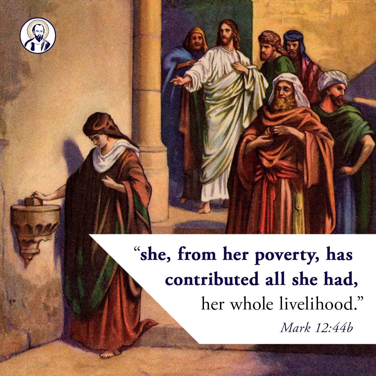 spstreetevan's tweet photo. Calling his disciples to himself, he said to them, “Amen, I say to you, this poor widow put in more than all the other contributors to the treasury.”
~ Mark 12:43

#bible #biblestudy #widowsmite #catholic #christian #catholictwitter https://t.co/Jz13FG3I91