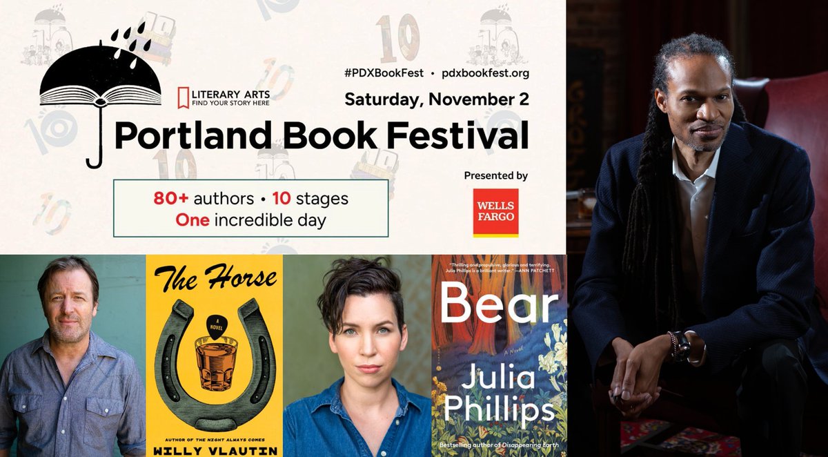 ABSOLUTELY DELIGHTED TO ONCE AGAIN PARTICIPATE IN THE <a href="/literaryarts/">Literary Arts</a>' PORTLAND BOOK FESTIVAL THIS SATURDAY!

pdxbookfest.org/event/animal-s…

Tickets are available, so if you are in the area, please consider stopping by. It is always a fun day! 

#PDXBookFest