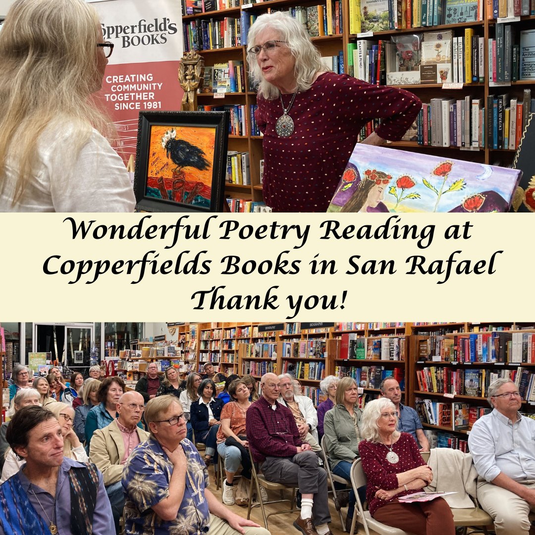 Copperfields's tweet image. Big thanks to local authors Maura Harvey, Nancy Cavers Dougherty, and Brian Kirven for such a fantastic poetry reading at @Copperfields Books in #SanRafael! We loved celebrating Maura Harvey’s beautiful new book, 𝐶𝑜𝑙𝑜𝑟 𝑅𝑒𝑐𝑢𝑒𝑟𝑑𝑜. Thanks to all who attended! #readlocal