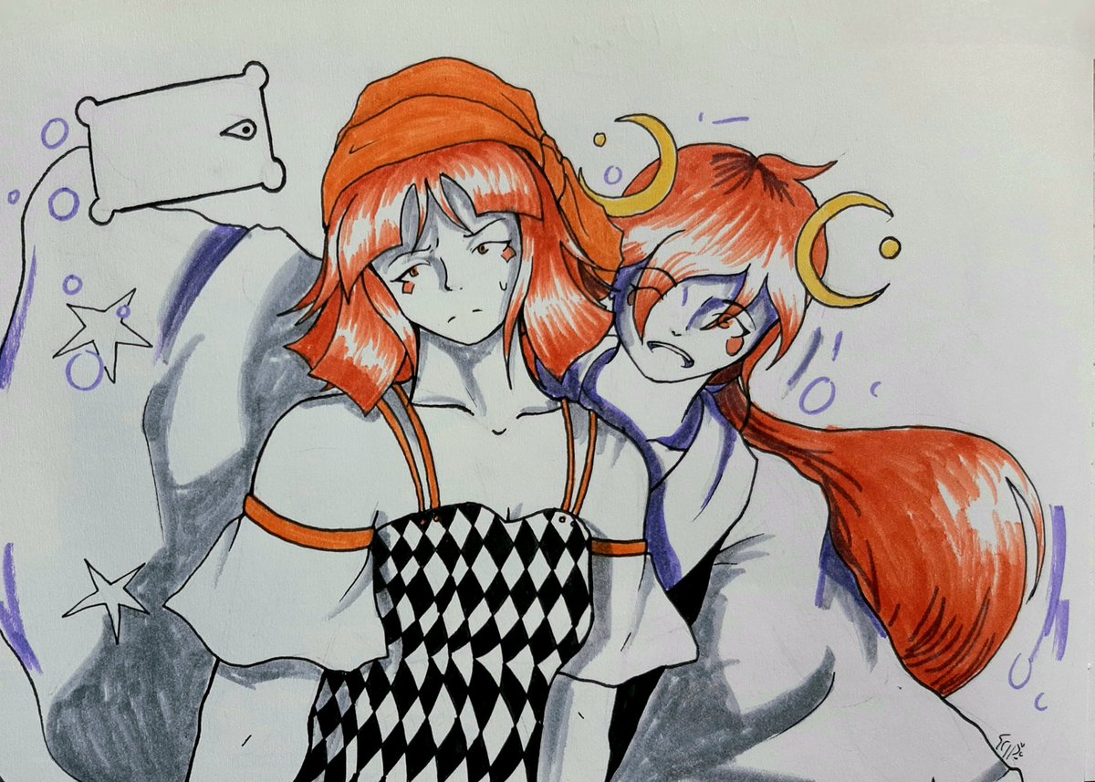 PaintArt32's tweet photo. Happy Halloween 2024!
A quick drawing of Adamanta and Project Pi! I hope you're having a good time tonight!
#Halloween #adipi #adamanta #projectpi #pi https://t.co/POm4GZ0zbF