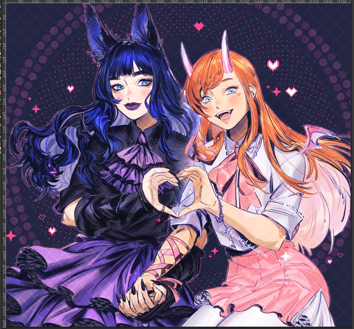 🐺👹🎀✨#FFXIVART #FFXIV