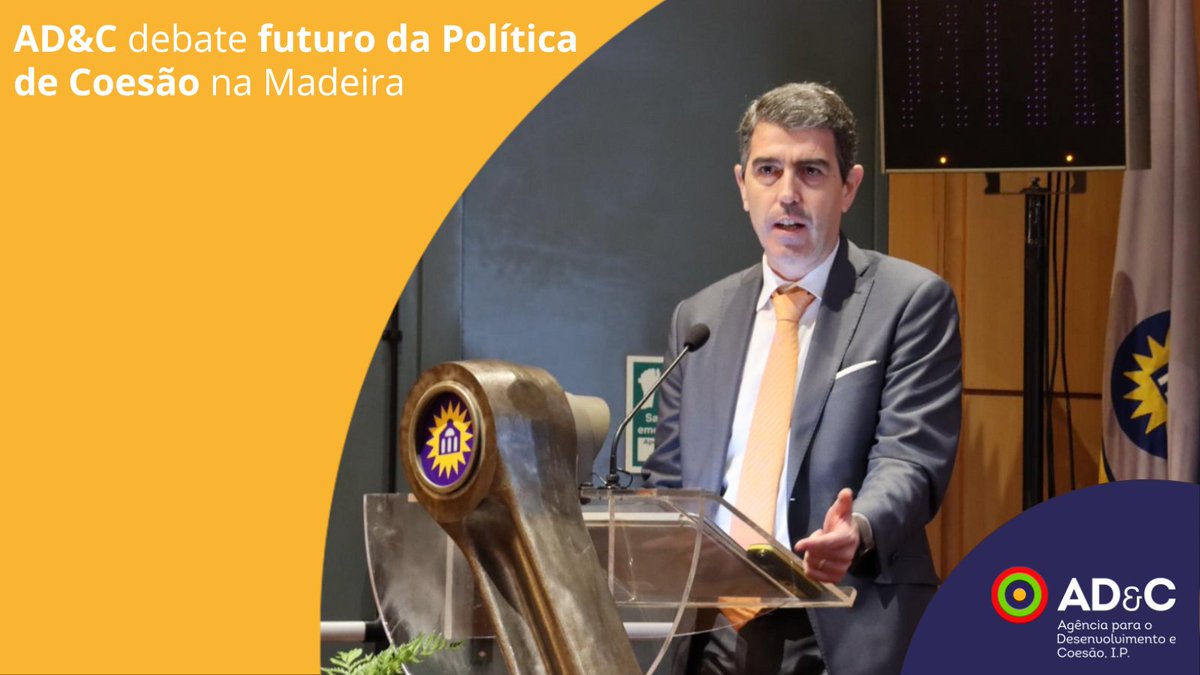 ADeCoesao's tweet photo. Hoje, a AD&amp;C participou no debate sobre o Futuro da Política de Coesão, que se realizou na Madeira.

@DuarteJRodrig , vice-presidente da AD&amp;C, discutiu os desafios da competitividade e a transição digital e ecológica.

Assista ao vídeo da sessão em https://t.co/pMgBkjfZSY https://t.co/LVWfeOZ4ZD