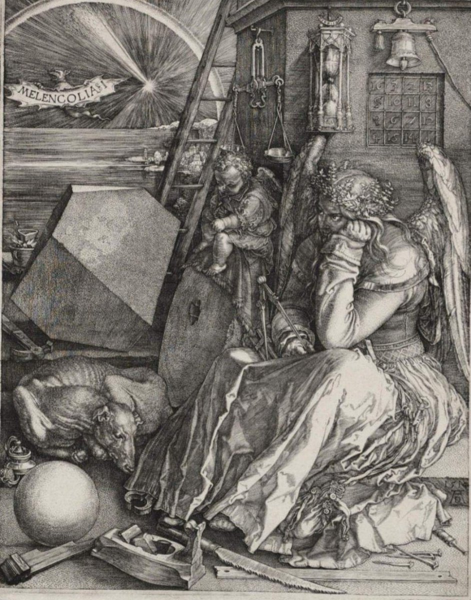 blogmesquita's tweet image. #Albrecht #Dürer
(German *1471 +1628)
Melencolia I 1624
Engraving, 23.8 x 18.6 cm
Cleveland Museum of Art, USA