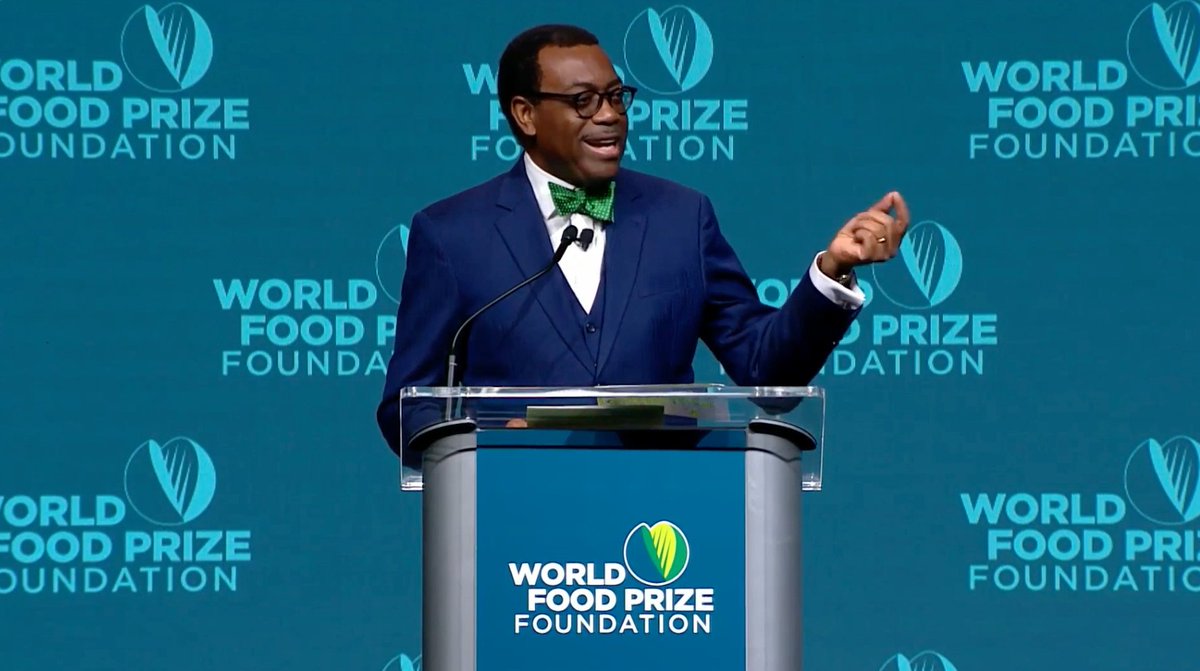 African Development Bank Group (@afdb_group) on Twitter photo Bank Pres <a href="/akin_adesina/">Akinwumi A. Adesina</a> at #FoodPrize24: When I was first elected <a href="/AfDB_Group/">African Development Bank Group</a> President in 2015, I said we're going to #FeedAfrica and we are doing that. We're putting over $8B into agriculture. We're going to put another $10B in the next five years. We have <a href="/Taat_Africa/">#Technologies to #FeedAfrica</a> that Bank Pres <a href="/akin_adesina/">Akinwumi A. Adesina</a> at #FoodPrize24: When I was first elected <a href="/AfDB_Group/">African Development Bank Group</a> President in 2015, I said we're going to #FeedAfrica and we are doing that. We're putting over $8B into agriculture. We're going to put another $10B in the next five years. We have <a href="/Taat_Africa/">#Technologies to #FeedAfrica</a> that