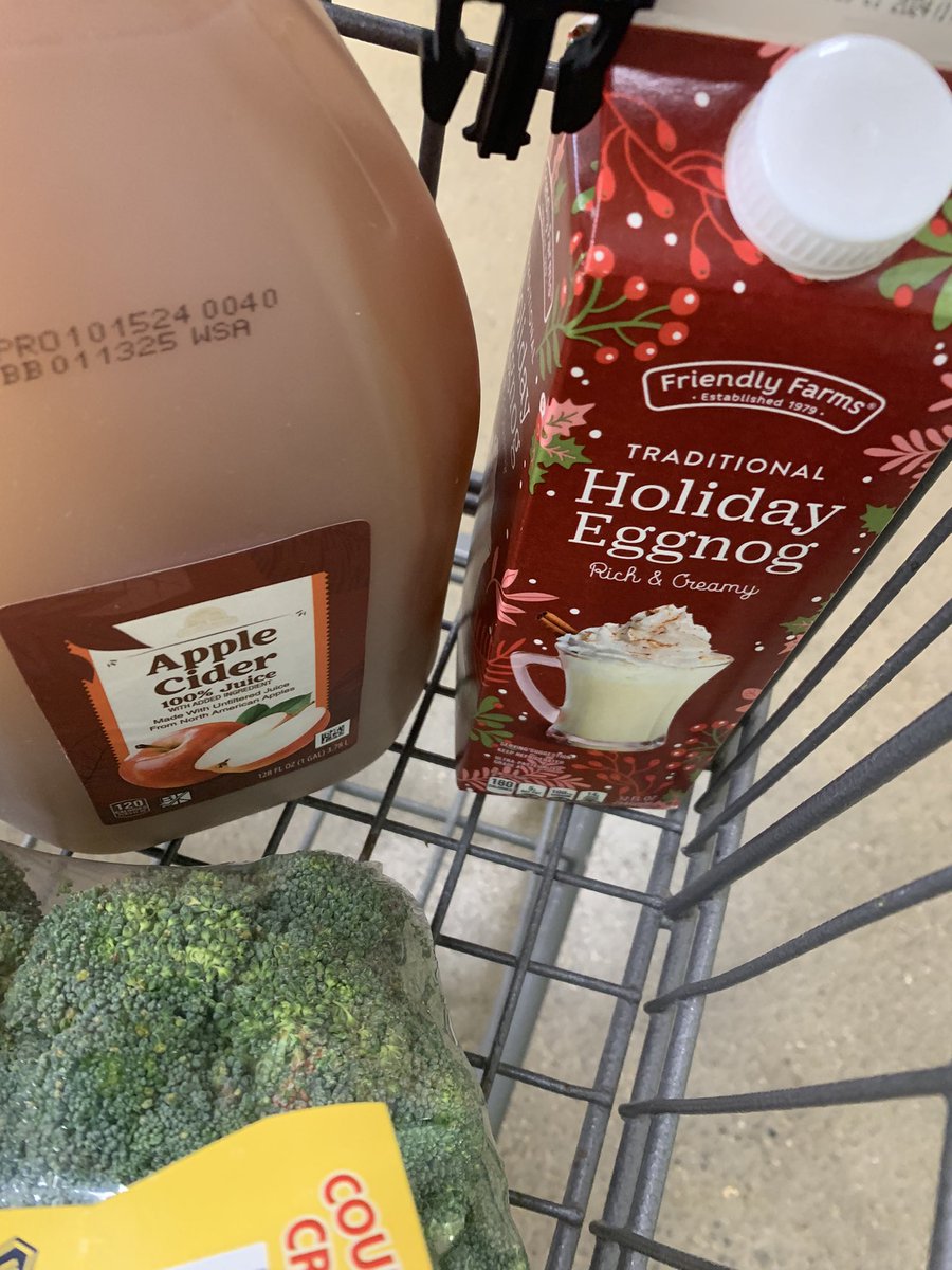 ShadesOfPunky's tweet photo. Greetings from Aldi where you too can enjoy multiple holiday beverages.
#TeamNog #TeamCider https://t.co/RLZxXKnHgj