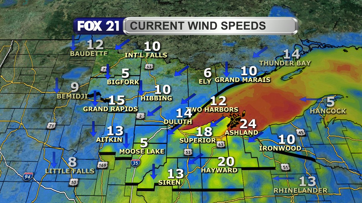 RustyMehlberg's tweet photo. Happy Thursday afternoon Northland!

It's a trick for Halloween along and south of Highway 2 where rain and snow showers will persist through the evening.

On the Minnesota side, it's mostly dry with a cooler end to October. https://t.co/WTh57ztMT5