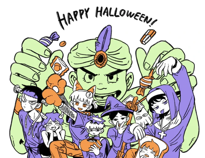 寝る前にらくがきしたハロウィン〜! 