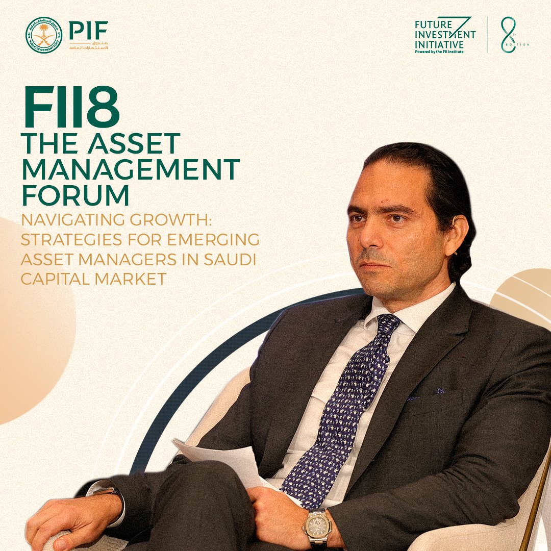 PIF_en's tweet photo. “Navigating Growth: Strategies For Emerging Asset Managers In Saudi Capital Market” was one of the panels held by the #PIF #AssetManagementForum as part of #FII8. #InvestedInBetter