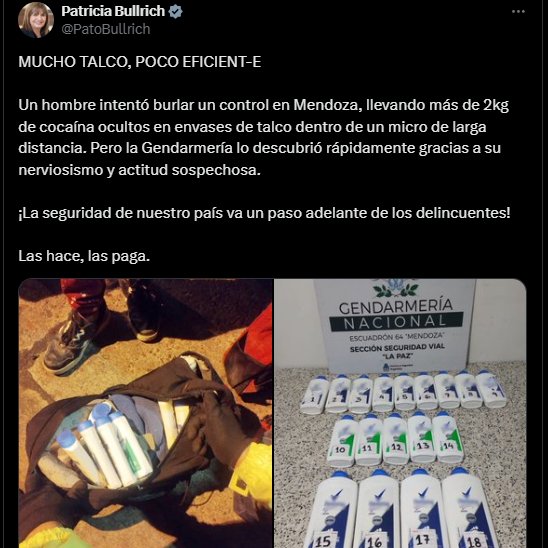 Era talco nomas, ojo con el super abuso de poder !!!