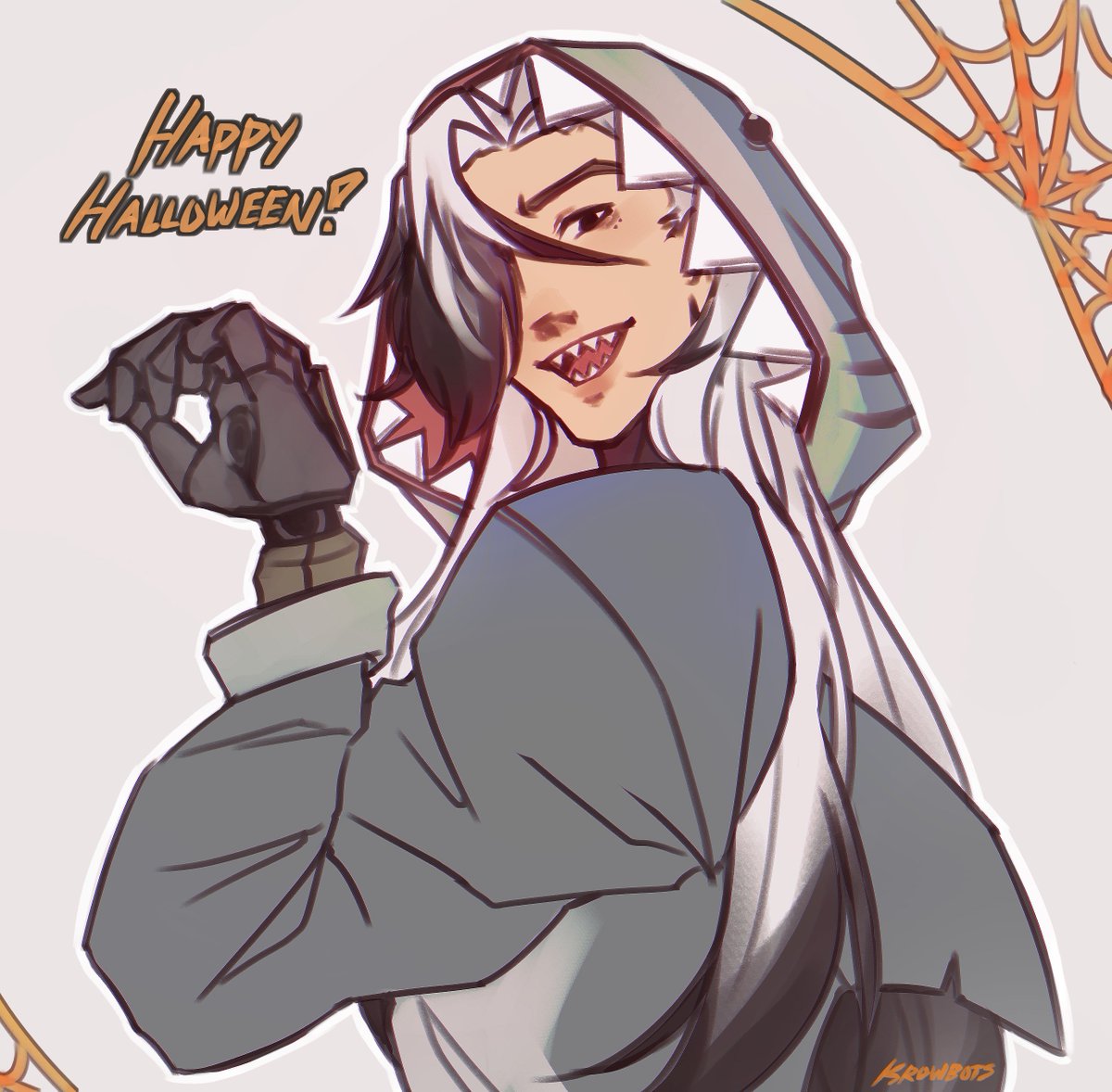 krowbots's tweet image. obligatory halloween drawing #Boothill