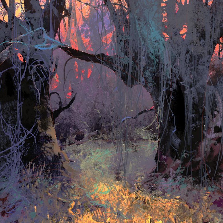 Spooky! I painted this while listening to creepy music box tunes. Happy Halloween!