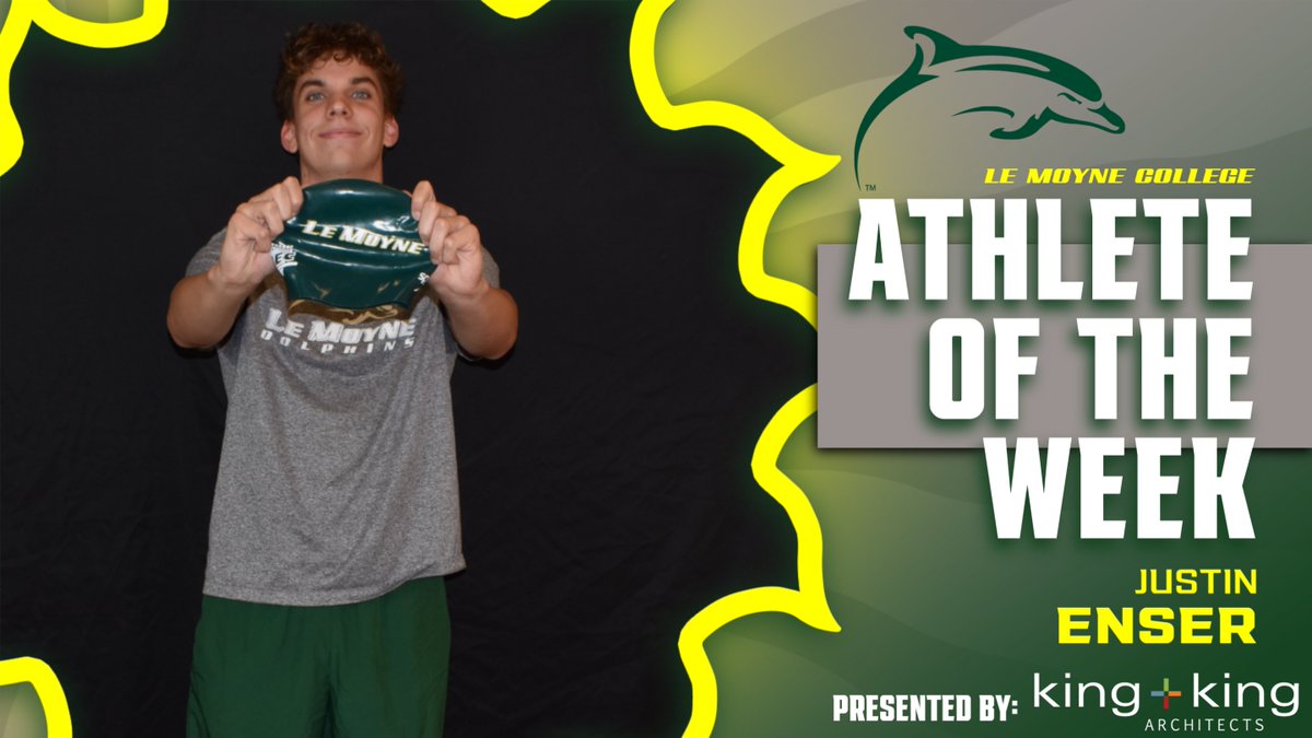 LeMoyneDolphins's tweet photo. Justin Enser (@LeMoyneSWIMDIVE) has been named the Le Moyne College Athlete of the Week, presented by King + King Architects #PhinsUp

https://t.co/d4m7HzvqFv https://t.co/an7aZjdjao