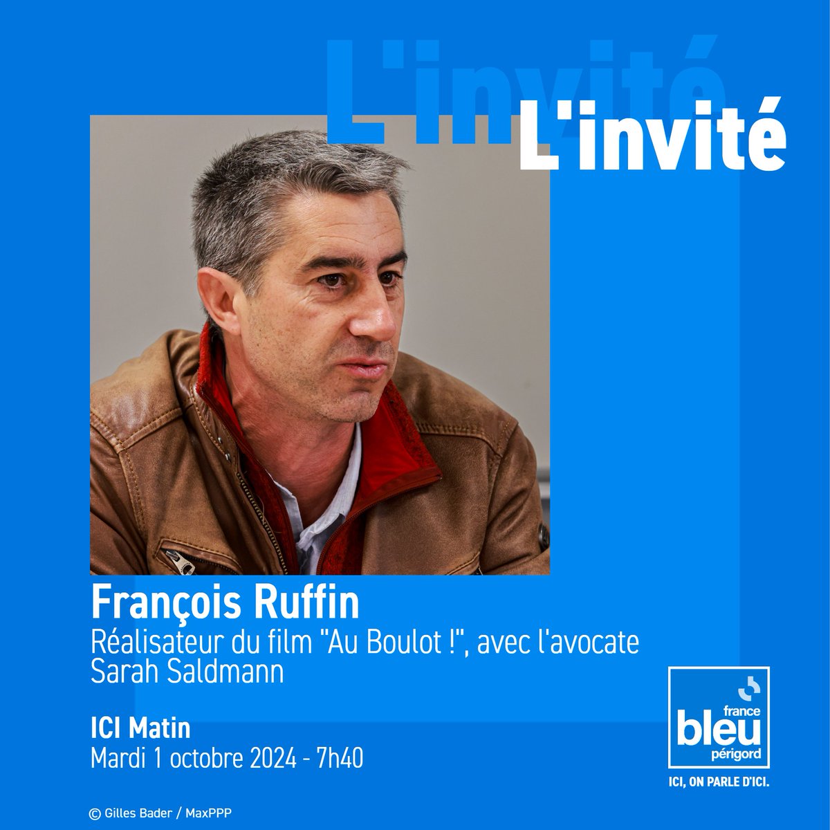ici Périgord (@iciperigord) on Twitter photo Ce vendredi, <a href="/Francois_Ruffin/">François Ruffin</a>, le réalisateur du film "Au Boulot !" présente son film en #Dordogne au <a href="/CinemaRexSarlat/">Cinéma Rex de Sarlat</a>. Une sorte de "Rendez-vous en terre inconnue" pour la chroniqueuse TV <a href="/SarahSaldmann/">Sarah Saldmann</a> avec des employés au SMIC. 7h40📻. Ce vendredi, <a href="/Francois_Ruffin/">François Ruffin</a>, le réalisateur du film "Au Boulot !" présente son film en #Dordogne au <a href="/CinemaRexSarlat/">Cinéma Rex de Sarlat</a>. Une sorte de "Rendez-vous en terre inconnue" pour la chroniqueuse TV <a href="/SarahSaldmann/">Sarah Saldmann</a> avec des employés au SMIC. 7h40📻.