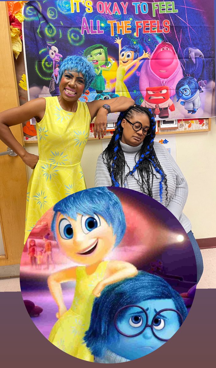 TJEMS232's tweet photo. Check out some of the staff having fun for Character Day! 🤣🤣🤣 #insideout2 https://t.co/jlM0XWvEBY