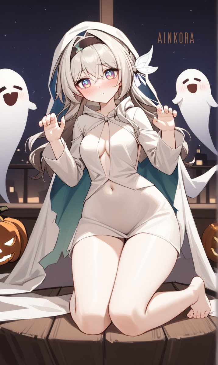 Ainkora's tweet photo. Spooky Firefly👻

#HonkaiStarRail #崩壊スターレイル #ホタル #流萤 #Firefly #崩坏星穹铁道 #반디 #HSR #崩壊スターレイル #AIイラスト #halloween2024 https://t.co/Ul1mmvkiLg